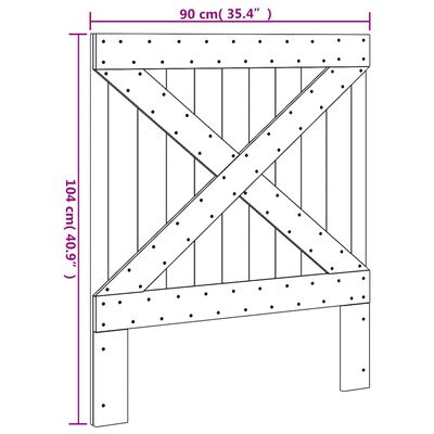 vidaXL Tăblie de pat, 90x104 cm, lemn masiv de pin