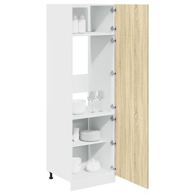 vidaXL Dulap pentru frigider, stejar Sonoma, 60 x 57 x 207 cm, PAL