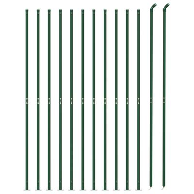 vidaXL Gard plasă de sârmă cu bordură, verde, 1,4x25 m