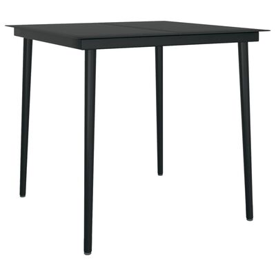 vidaXL Set de mobilier pentru grădină, 3 piese, negru