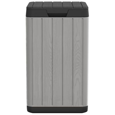 vidaXL Coș de gunoi pentru exterior, gri, 38x38x65 cm, PP