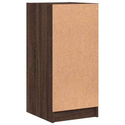 vidaXL Dulap lateral cu uși din sticlă, stejar maro, 35x37x75,5 cm