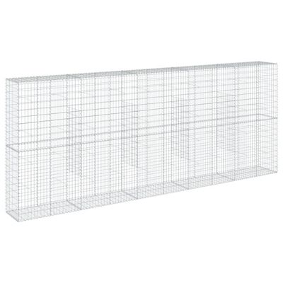 vidaXL Coș gabion cu capac, 500x50x200 cm, fier galvanizat