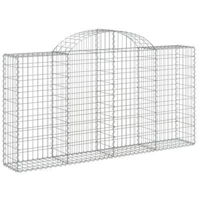 vidaXL Coșuri gabion arcuite 40 buc, 200x30x100/120 cm fier galvanizat