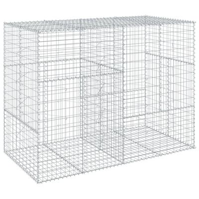 vidaXL Coș gabion cu capac, 200x100x150 cm, fier galvanizat