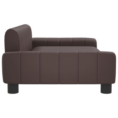 vidaXL Canapea pentru copii, maro, 90x53x30 cm, piele ecologică