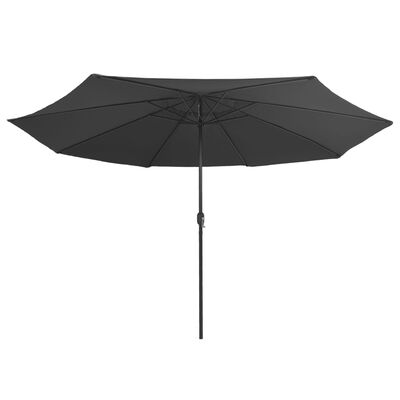 vidaXL Umbrelă de soare de exterior, stâlp metalic, antracit, 390 cm