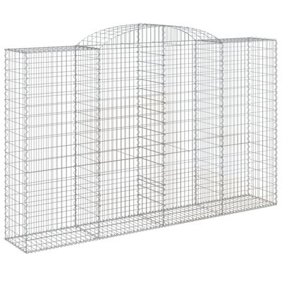 vidaXL Coșuri gabion arcuite 13 buc, 300x50x180/200 cm fier galvanizat