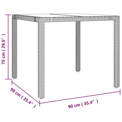 vidaXL Set bistro cu perne, 3 piese, bej, poliratan