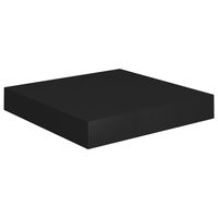 vidaXL Raft de perete suspendat, negru, 23x23,5x3,8 cm, MDF