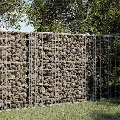 vidaXL Coș gabion cu capac, 100x100x100 cm, fier galvanizat