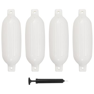 vidaXL Baloane de acostare, 4 buc., alb, 58,5x16,5 cm, PVC