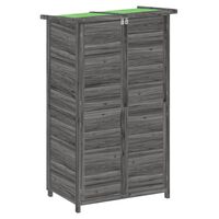 vidaXL Magazie de unelte pentru grădină gri 83x57x140cm lemn masiv pin