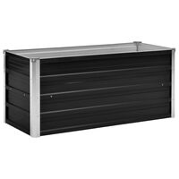 vidaXL Strat înălțat de grădină antracit 100x40x45 cm oțel galvanizat