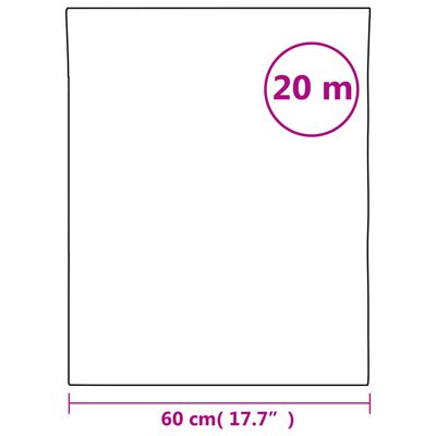 vidaXL Folie fereastră, design sablat cu dungi, 60x2000 cm, PVC