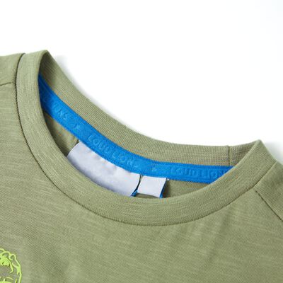 Tricou pentru copii cu mâneci scurte kaki deschis 116