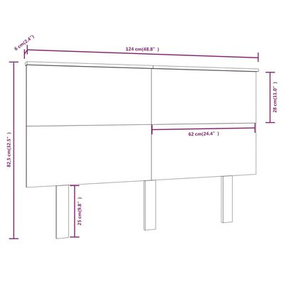 vidaXL Tăblie de pat, 124x6x82,5 cm, lemn masiv de pin