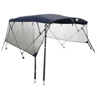 vidaXL Parasolar Bimini 3 arcuri pereți din plasă 183x(137-152)x137 cm