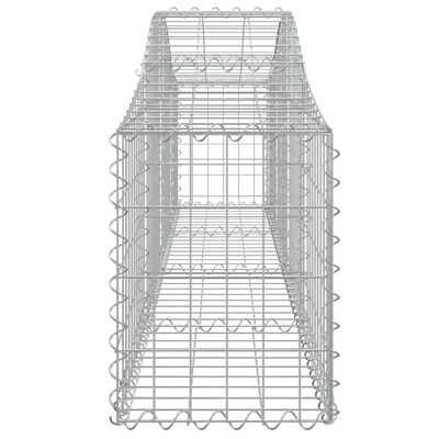 vidaXL Coșuri gabion arcuite 10 buc, 200x30x40/60 cm, fier galvanizat