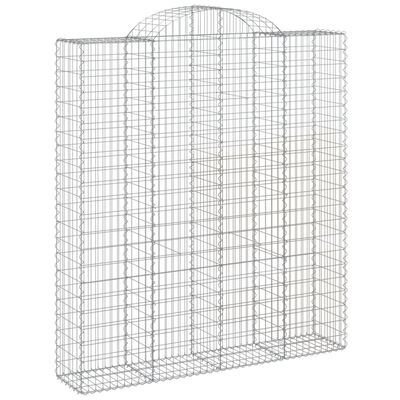 vidaXL Coșuri gabion arcuite, 14 buc 200x50x220/240cm, fier galvanizat