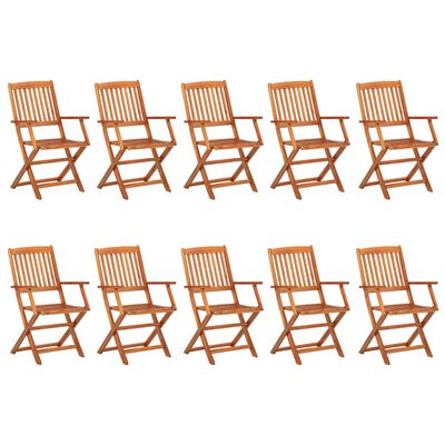 vidaXL Set mobilier de grădină 11 piese 220x90x75cm, lemn masiv acacia