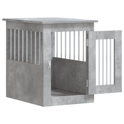 vidaXL Ladă pentru câini, gri beton, 45x62x59 cm, lemn prelucrat