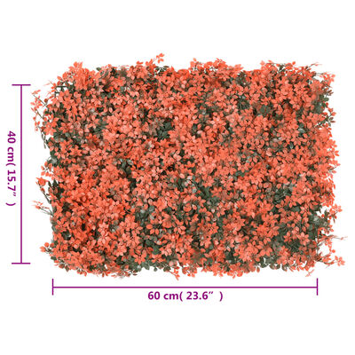  vidaXL Gard din frunze arțar artificiale 24 buc roșu deschis 40x60 cm