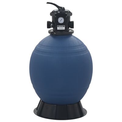 vidaXL Filtru cu nisip pentru piscină supapă 6 poziții albastru 560 mm