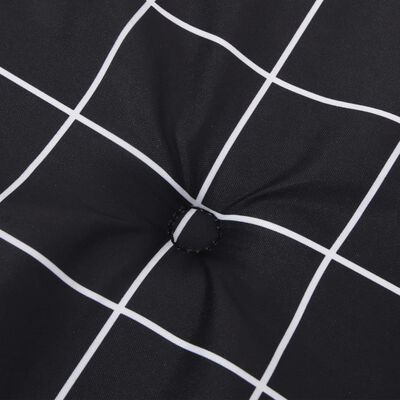 vidaXL Pernă bancă de grădină negru carouri 120x50x3cm textil oxford