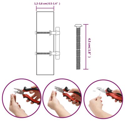 vidaXL Mânere de dulap, 10 buc., argintiu, 64 mm, oțel inoxidabil