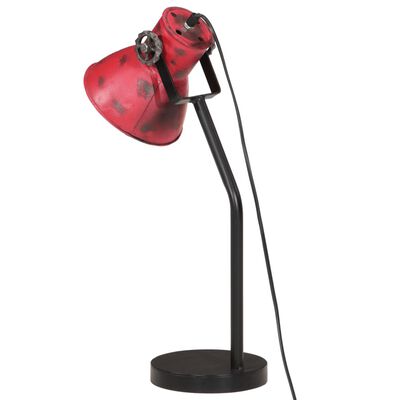 vidaXL Lampă de birou 25 W, roșu uzat, 17x17x60 cm, E27
