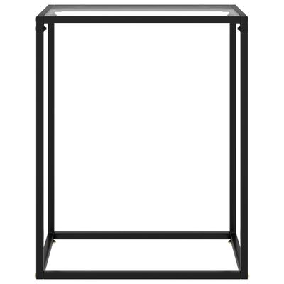 vidaXL Masă consolă, transparent, 60x35x75 cm, sticlă securizată