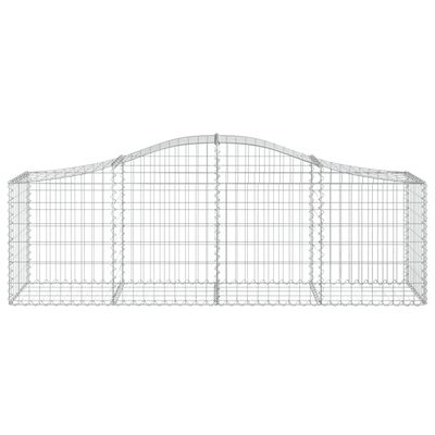 vidaXL Coșuri gabion arcuite 40 buc, 200x50x60/80 cm, fier galvanizat