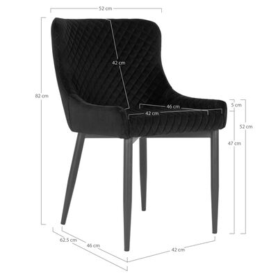 House Nordic Scaun de sufragerie „Mira”, negru