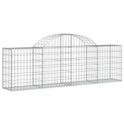 vidaXL Coșuri gabion arcuite 5 buc, 200x30x60/80 cm, fier galvanizat