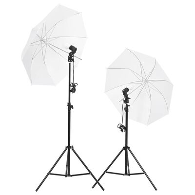 vidaXL Kit studio foto cu set de lumină și fundal