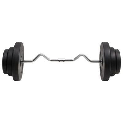 vidaXL Set halteră ondulată cu greutăți, 60 kg