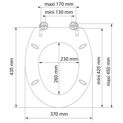 SCHÜTTE Scaun de toaletă „SEA STONE”, MDF