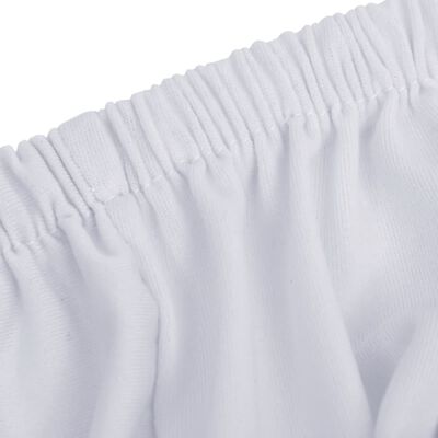 vidaXL Husă elastică pentru canapea cu 4 locuri poliester jersey alb