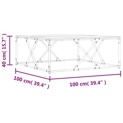 vidaXL Măsuță de cafea stejar sonoma 100x100x40 cm lemn prelucrat