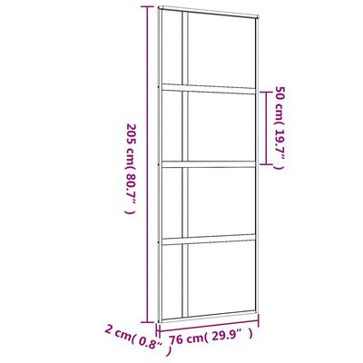 vidaXL Ușă glisantă auriu 76x205 cm sticlă ESG transparentă/aluminiu