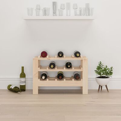 vidaXL Suport de vinuri, 61,5x30x42 cm, lemn masiv de pin