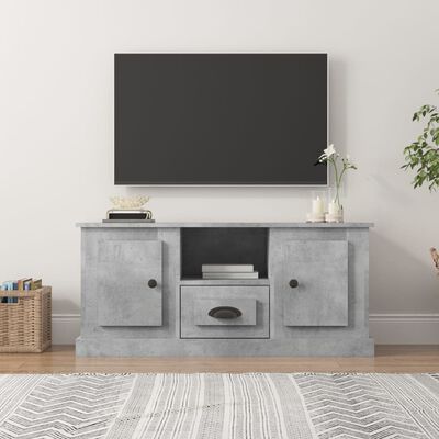vidaXL Comodă TV, gri beton, 100x35,5x45 cm, lemn prelucrat