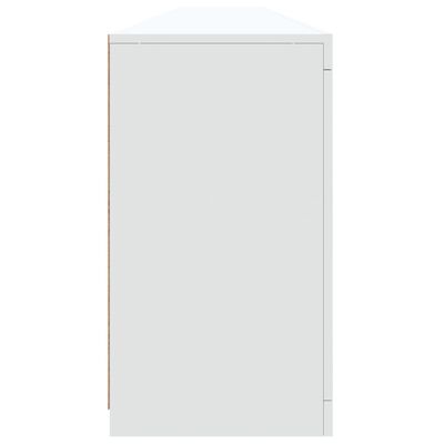 vidaXL Dulap cu lumini LED, alb, 283x37x67 cm