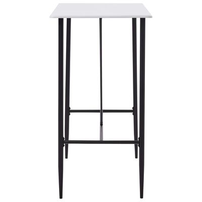 vidaXL Set mobilier de bar, 5 piese, negru, piele ecologică