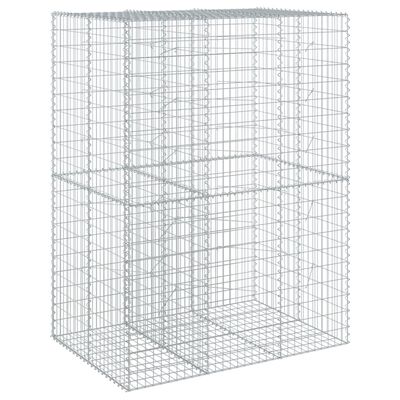 vidaXL Coș gabion cu capac, 150x100x200 cm, fier galvanizat