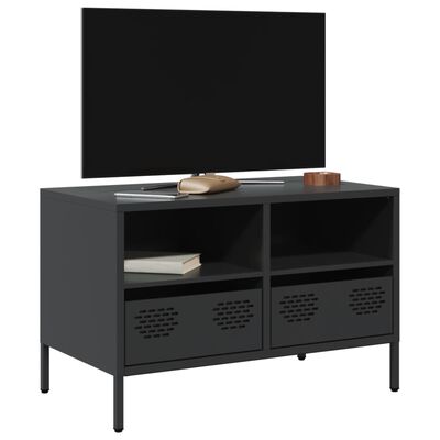 vidaXL Dulap TV, negru, 68x39x43,5 cm, oțel laminat la rece