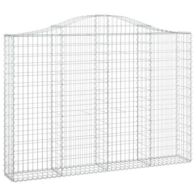 vidaXL Coșuri gabion arcuite 12 buc, 200x30x140/160cm, fier galvanizat