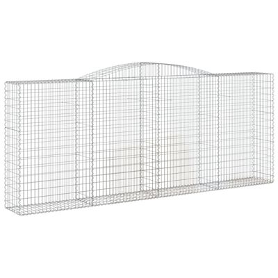 vidaXL Coș gabion arcuit, 400x50x160/180 cm, fier galvanizat