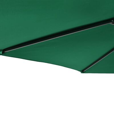 vidaXL Umbrelă soare de grădină stâlp din lemn verde 225x225x212 cm